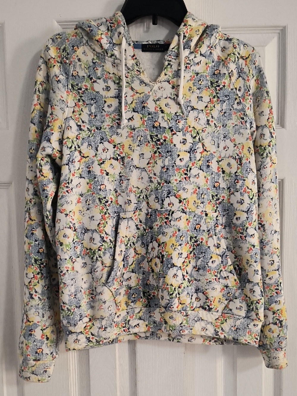 Polo Ralph Lauren Allover Floral Hoodie Sweatshirt Pony Ditsy Size M